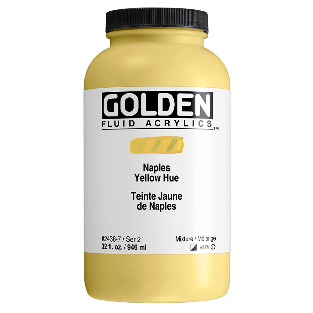 Fluid Acrylic Color Naples Yellow Hue Golden Artist Colors