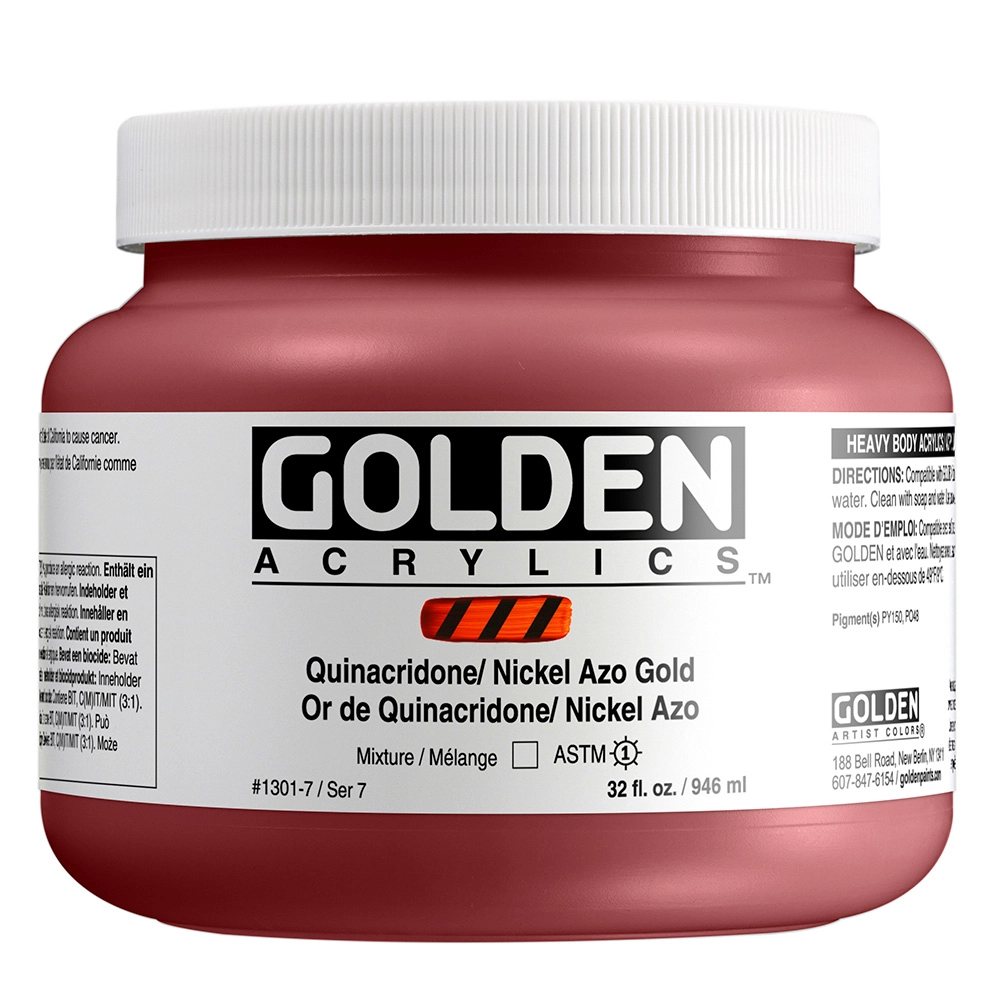 Heavy Body Acrylic Color Quinacridone Nickel Azo Gold Golden