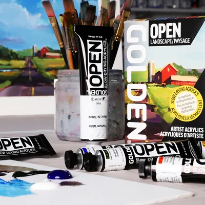 OPEN Slow-Drying Acrylics Landscape Set