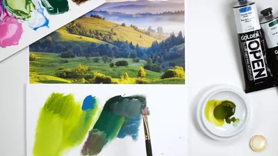 Spring Color Mixing - Acrylic, Oil and Watercolor
