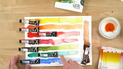 The Colors of Fall using QoR Watercolors