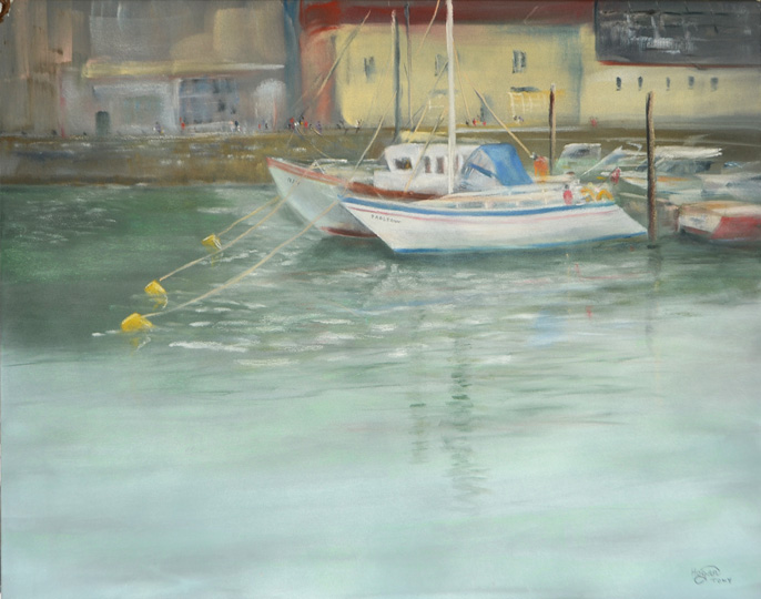Pan Pastel Grey Pastel Board  Padstow Harbour 2015