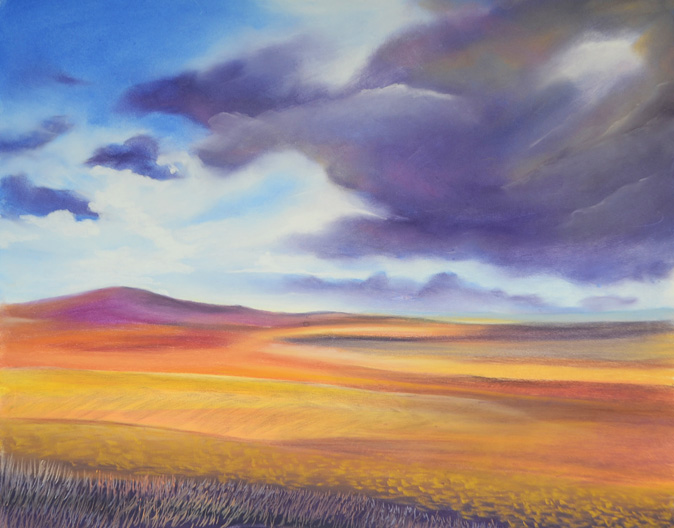 Pastel Board Ampersand Bodmin moor Pan pastel and pastel pencil 2015
