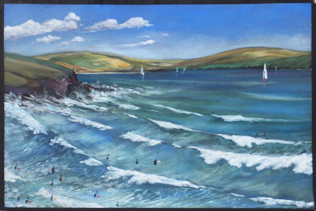 Polzeath three quarter tide from headland