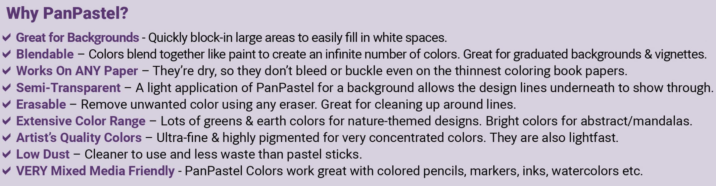 PanPastel Benefits