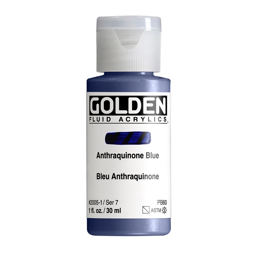 Fluid Acrylic Color - Anthraquinone Blue - 1 oz cylinder - 01-oz
