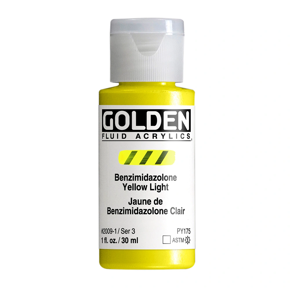 Fluid Acrylic Color - Benzimidazolone Yellow Light - 1 oz cylinder - 01-oz