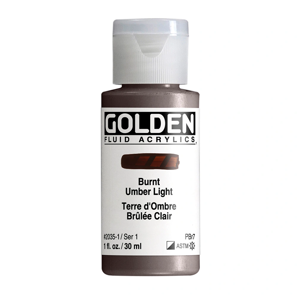 Fluid Acrylic Color - Burnt Umber Light - 1 oz cylinder - 01-oz