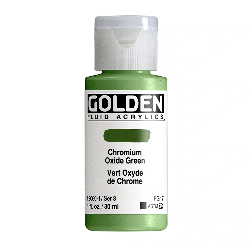 Fluid Acrylic Color - Chromium Oxide Green - 1 oz cylinder - 01-oz