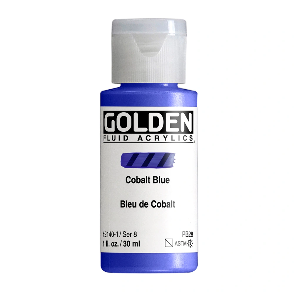 Fluid Acrylic Color - Cobalt Blue - 1 oz cylinder - 01-oz