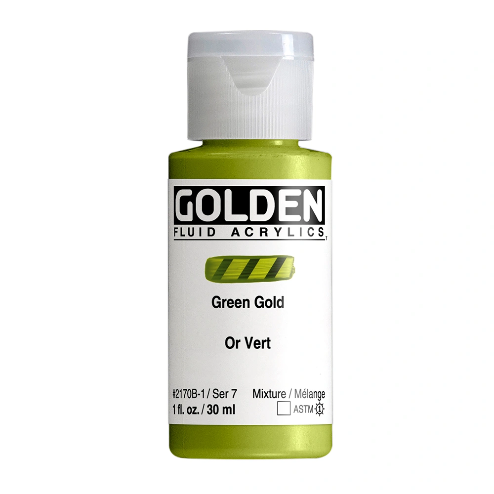 Fluid Acrylic Color - Green Gold - 1 oz cylinder - 01-oz