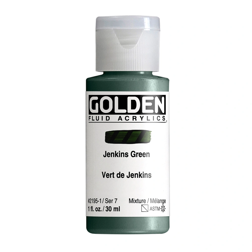 Fluid Acrylic Color - Jenkins Green - 1 oz cylinder - 01-oz