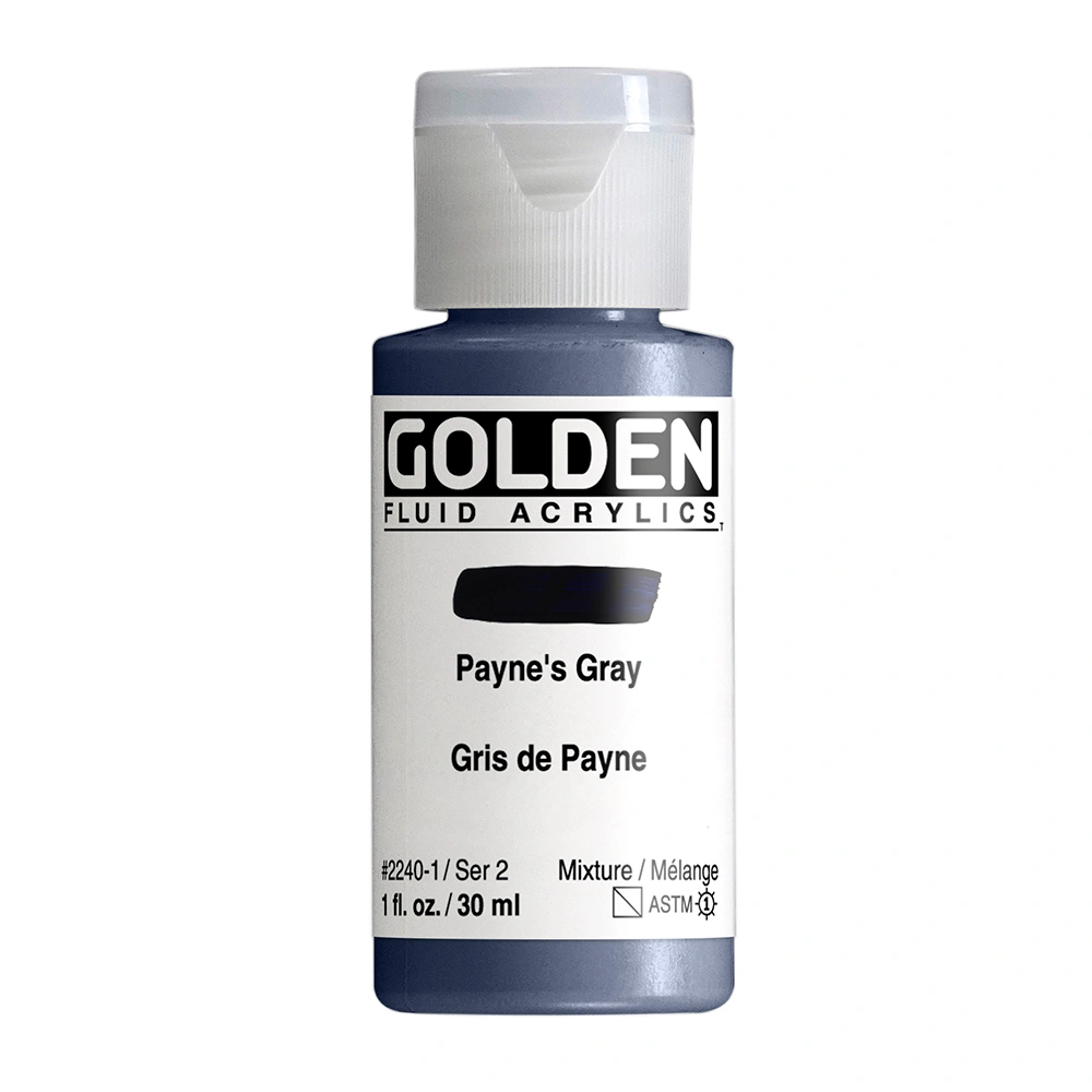 Fluid Acrylic Color - Payne's Gray - 1 oz cylinder - 01-oz