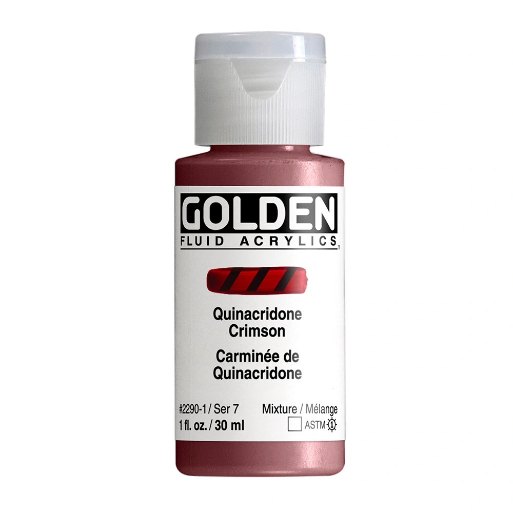 Fluid Acrylic Color - Quinacridone Crimson (Discontinued) - 1 oz cylinder - 01-oz