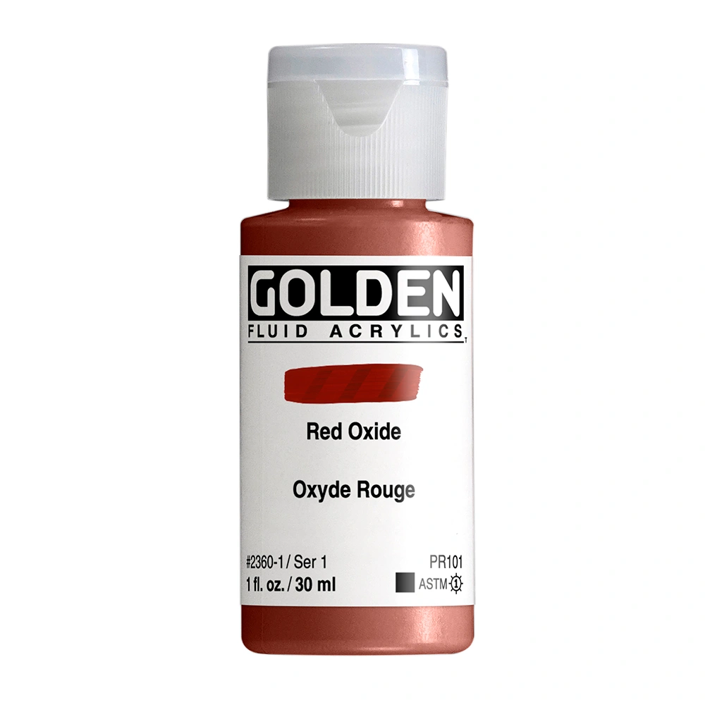 Fluid Acrylic Color - Red Oxide - 1 oz cylinder - 01-oz
