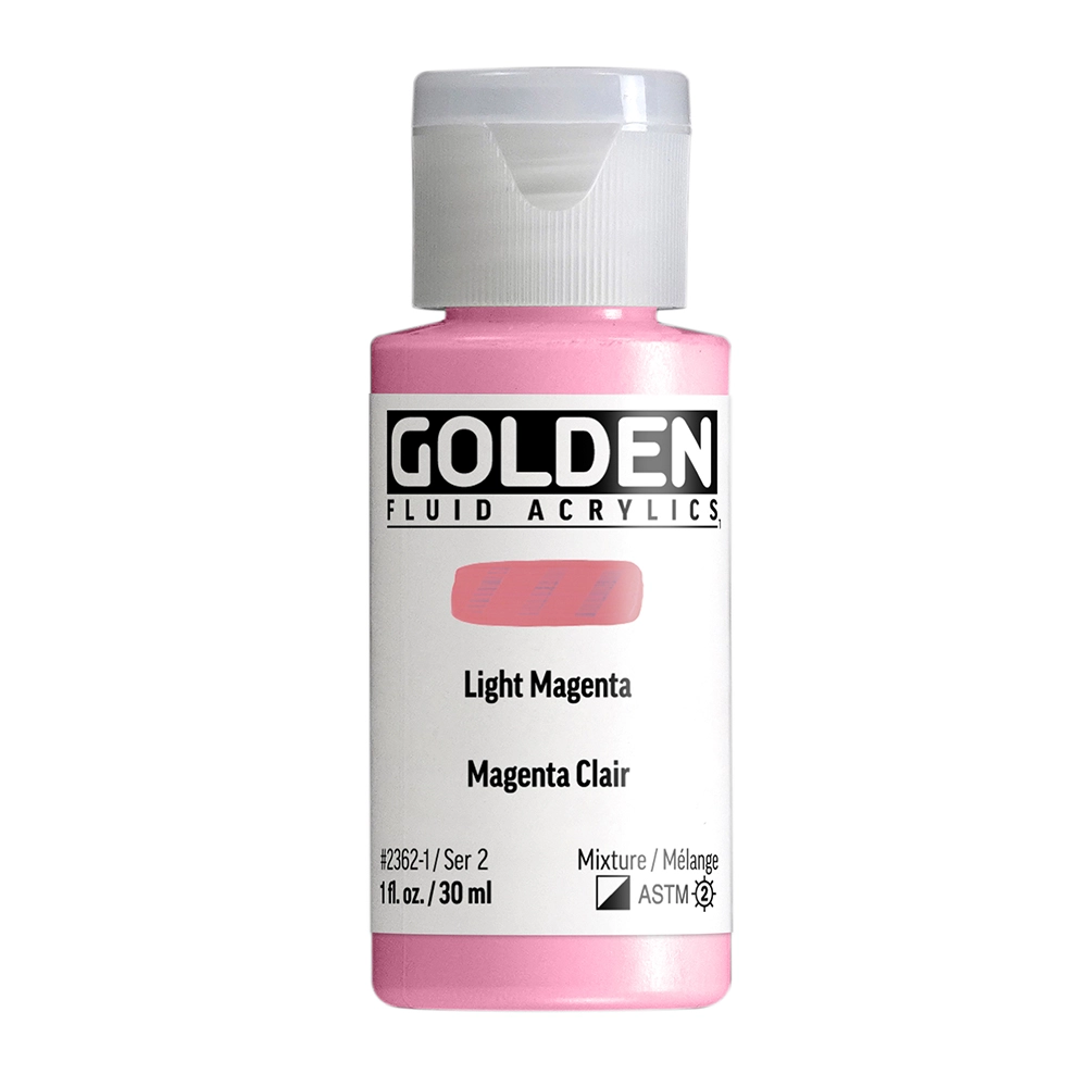 Fluid Acrylic Color Light Magenta - 1 oz cylinder - 01-oz