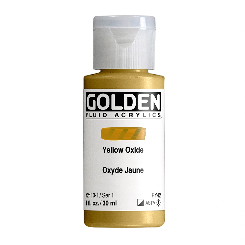 Fluid Acrylic Color - Yellow Oxide - 1 oz cylinder - 01-oz