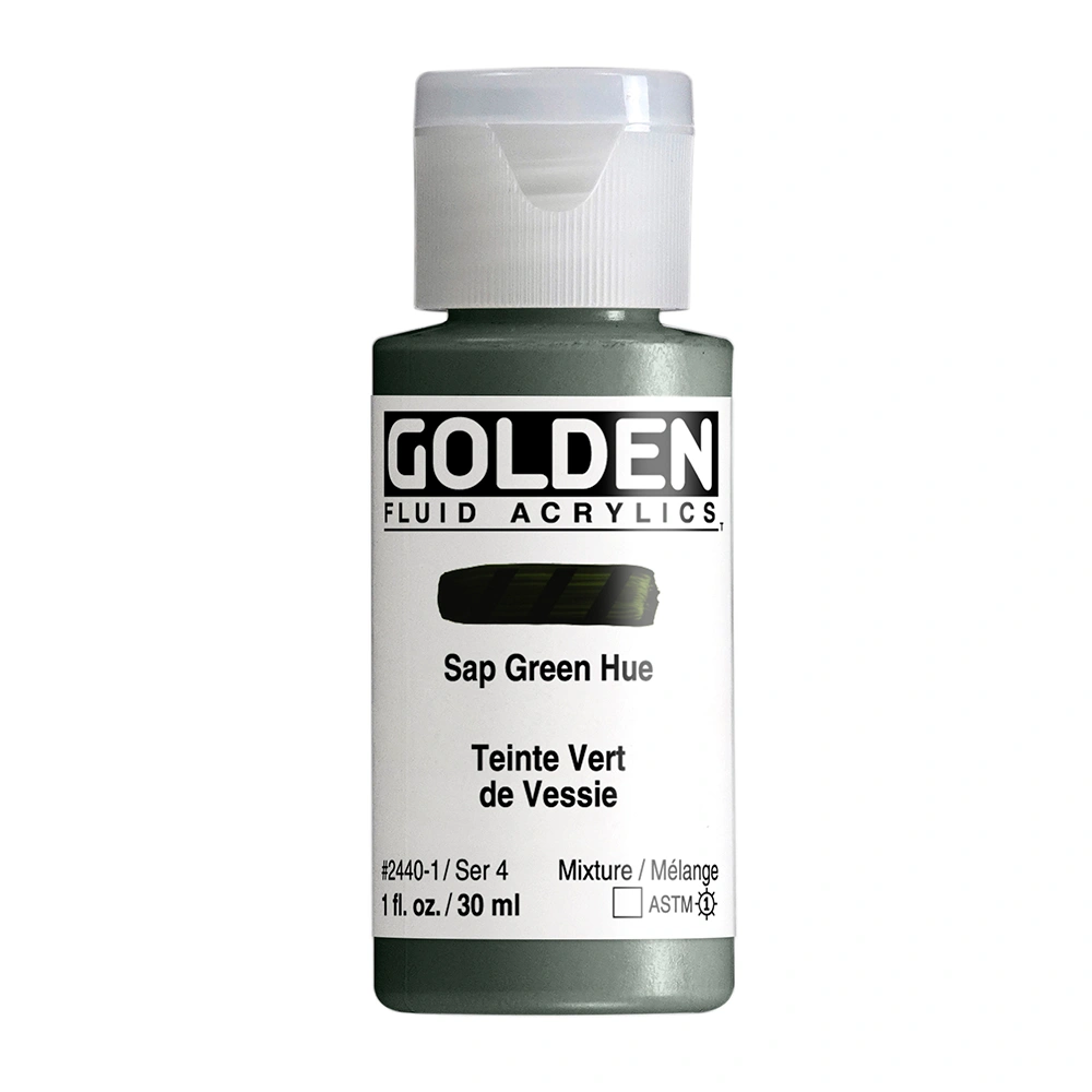 Fluid Acrylic Color - Sap Green Hue - 1 oz cylinder - 01-oz
