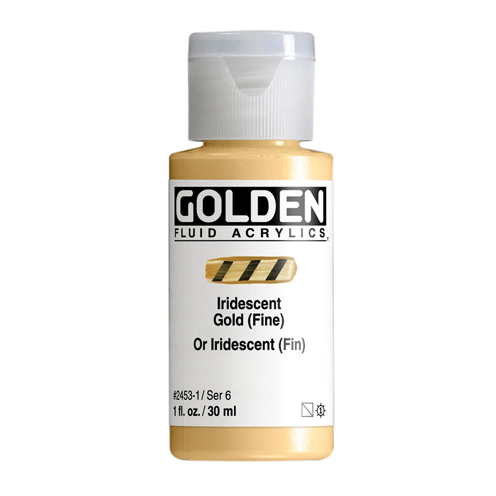 Fluid Acrylic Color - Iridescent Gold (Fine) - 1 oz cylinder - 01-oz