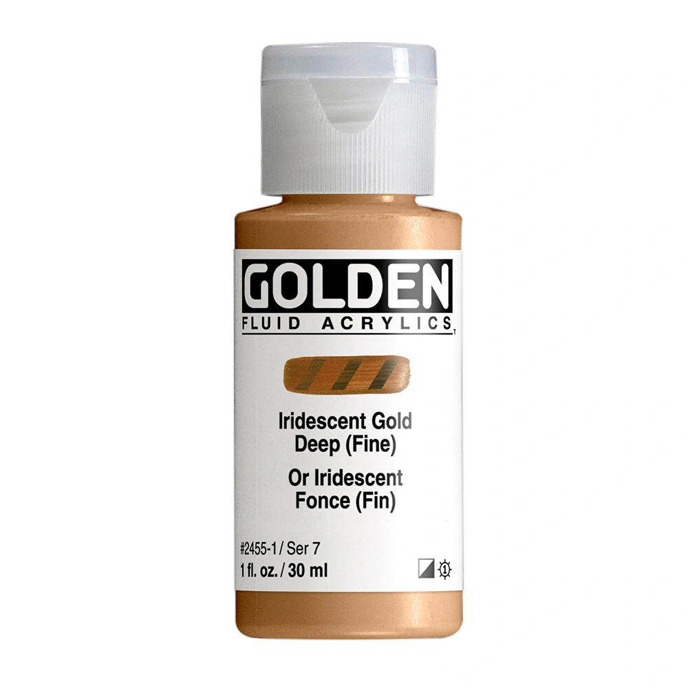 Fluid Acrylic Color - Iridescent Gold Deep (Fine) - 1 oz cylinder - 01-oz