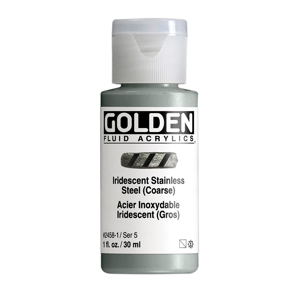 Fluid Acrylic Color - Iridescent Stainless Steel (Coarse) - 1 oz cylinder - 01-oz