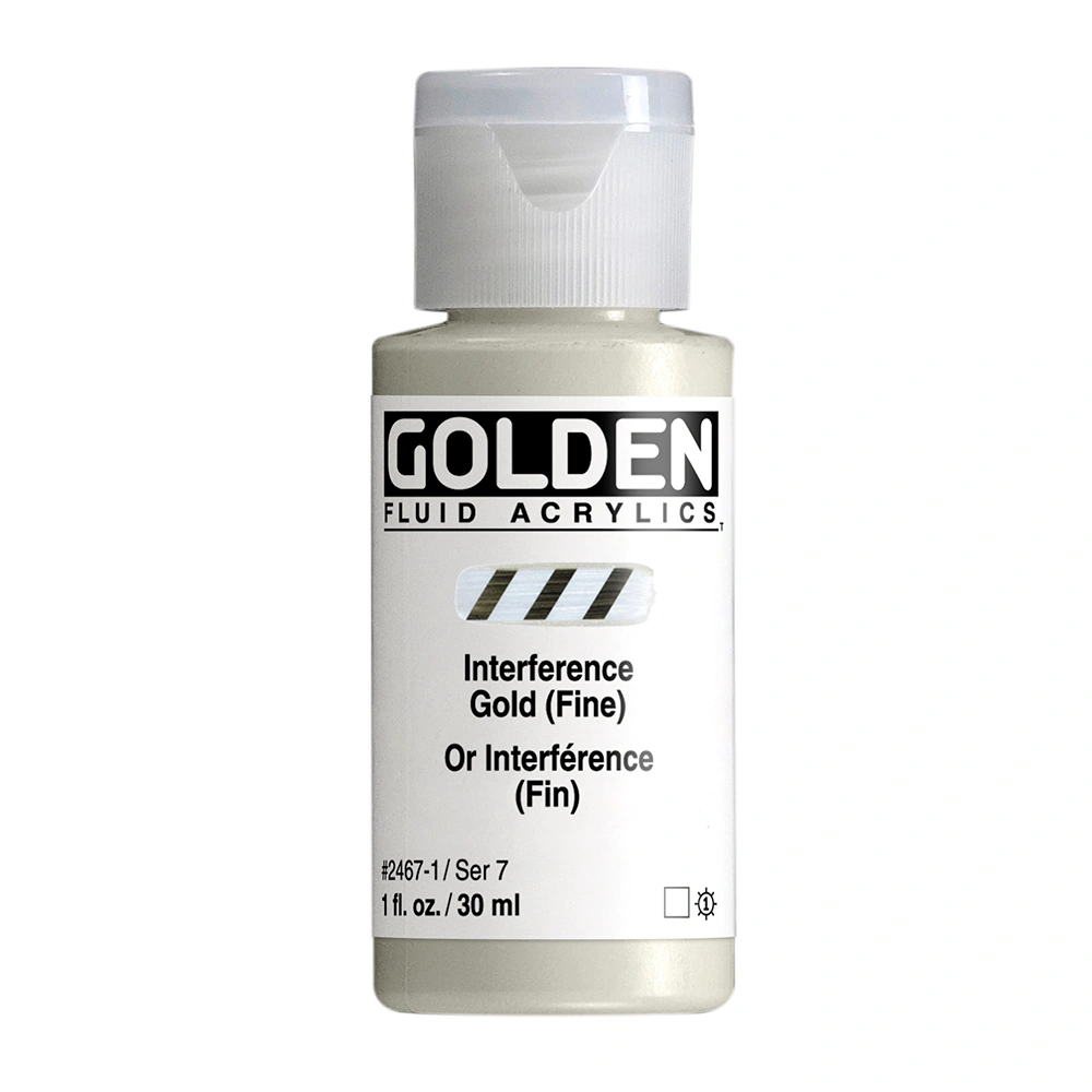 Fluid Acrylic Color - Interference Gold (Fine) - 1 oz cylinder - 01-oz