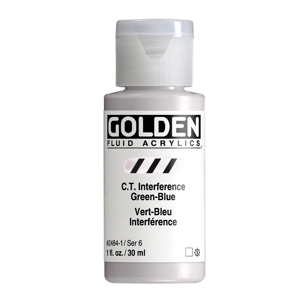 Fluid Acrylic Color - C.T. Interference Green-Blue - 1 oz cylinder - 01-oz