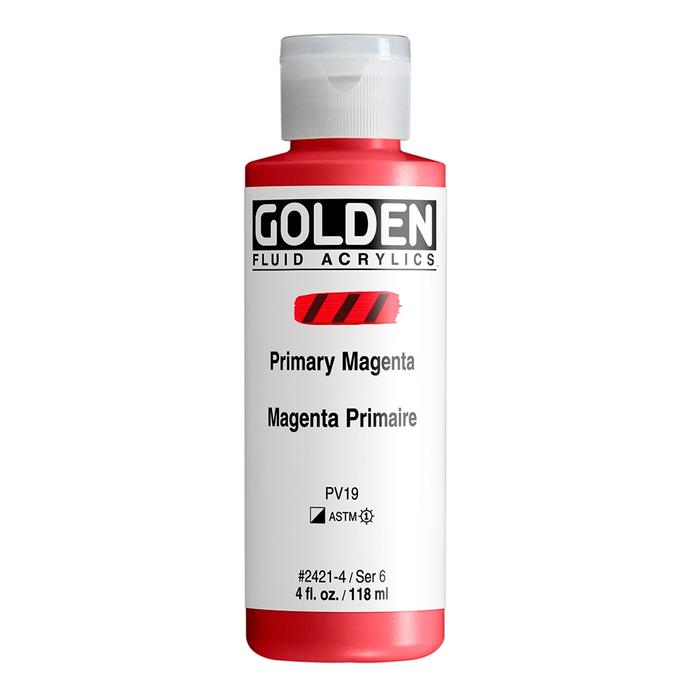 Fluid Acrylic Color - Primary Magenta - 4 oz cylinder - 04-oz