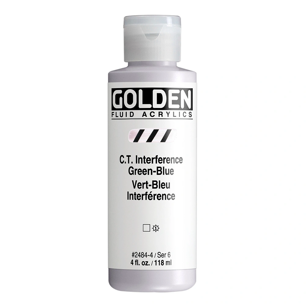 Fluid Acrylic Color - C.T. Interference Green-Blue - 4 oz cylinder - 04-oz
