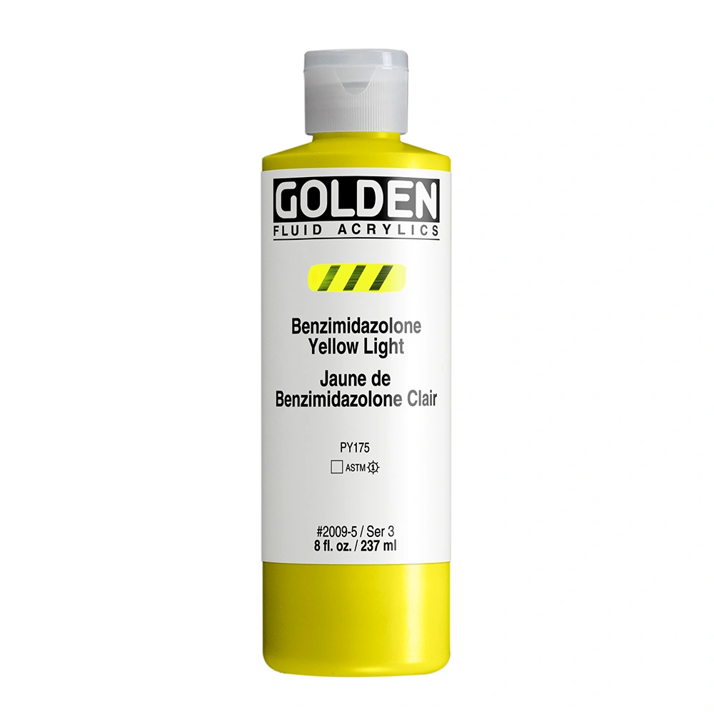 Fluid Acrylic Color - Benzimidazolone Yellow Light - 8 oz cylinder - 08-oz