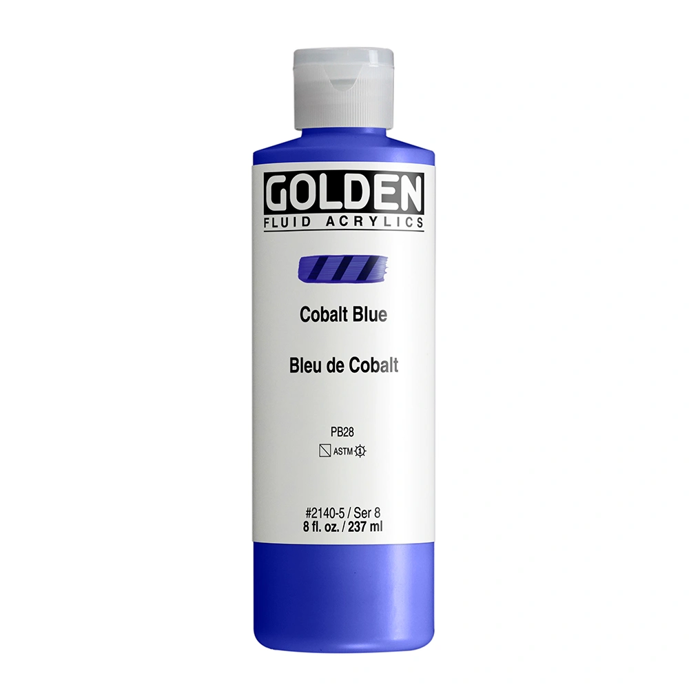 Fluid Acrylic Color - Cobalt Blue - 8 oz cylinder - 08-oz