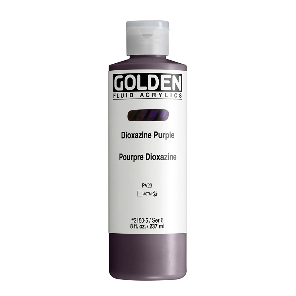 Fluid Acrylic Color - Dioxazine Purple - 8 oz cylinder - 08-oz