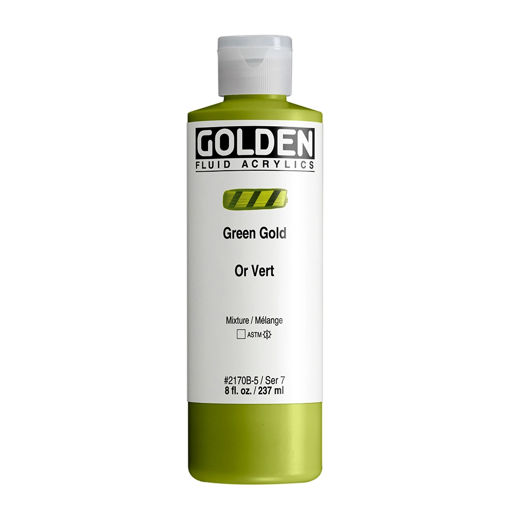 Fluid Acrylic Color - Green Gold - 8 oz cylinder - 08-oz