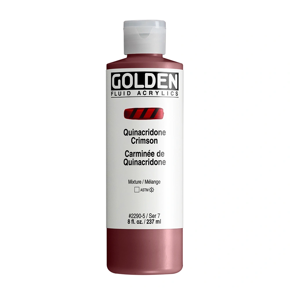 Fluid Acrylic Color - Quinacridone Crimson (Discontinued) - 8 oz cylinder - 08-oz