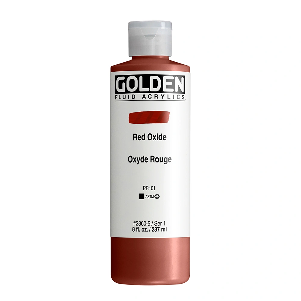 Fluid Acrylic Color - Red Oxide - 8 oz cylinder - 08-oz