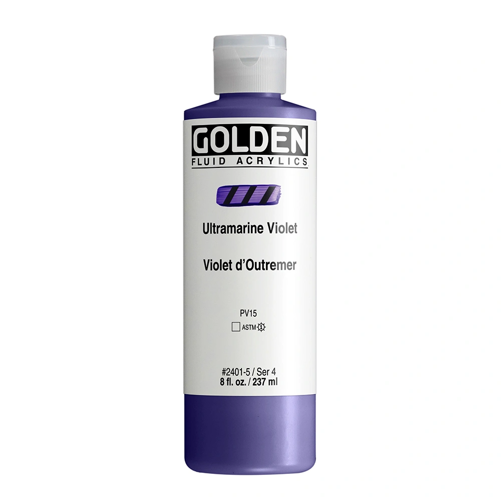 Fluid Acrylic Color - Ultramarine Violet - 8 oz cylinder - 08-oz