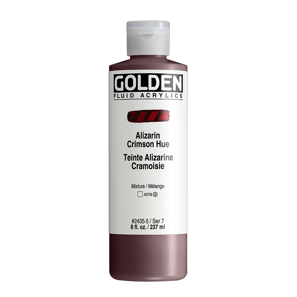 Fluid Acrylic Color - Alizarin Crimson Hue - 8 oz cylinder - 08-oz