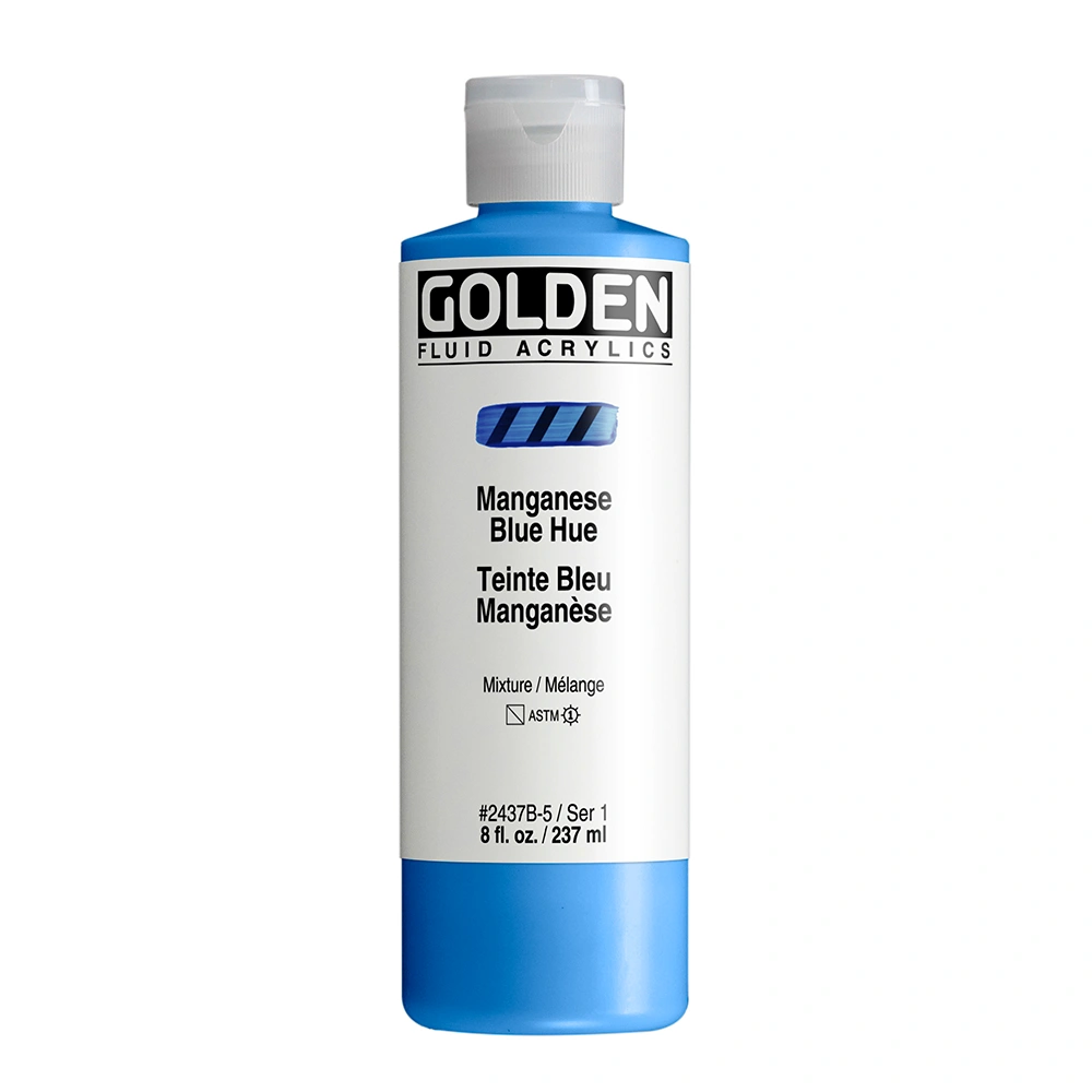 Fluid Acrylic Color - Manganese Blue Hue - 8 oz cylinder - 08-oz