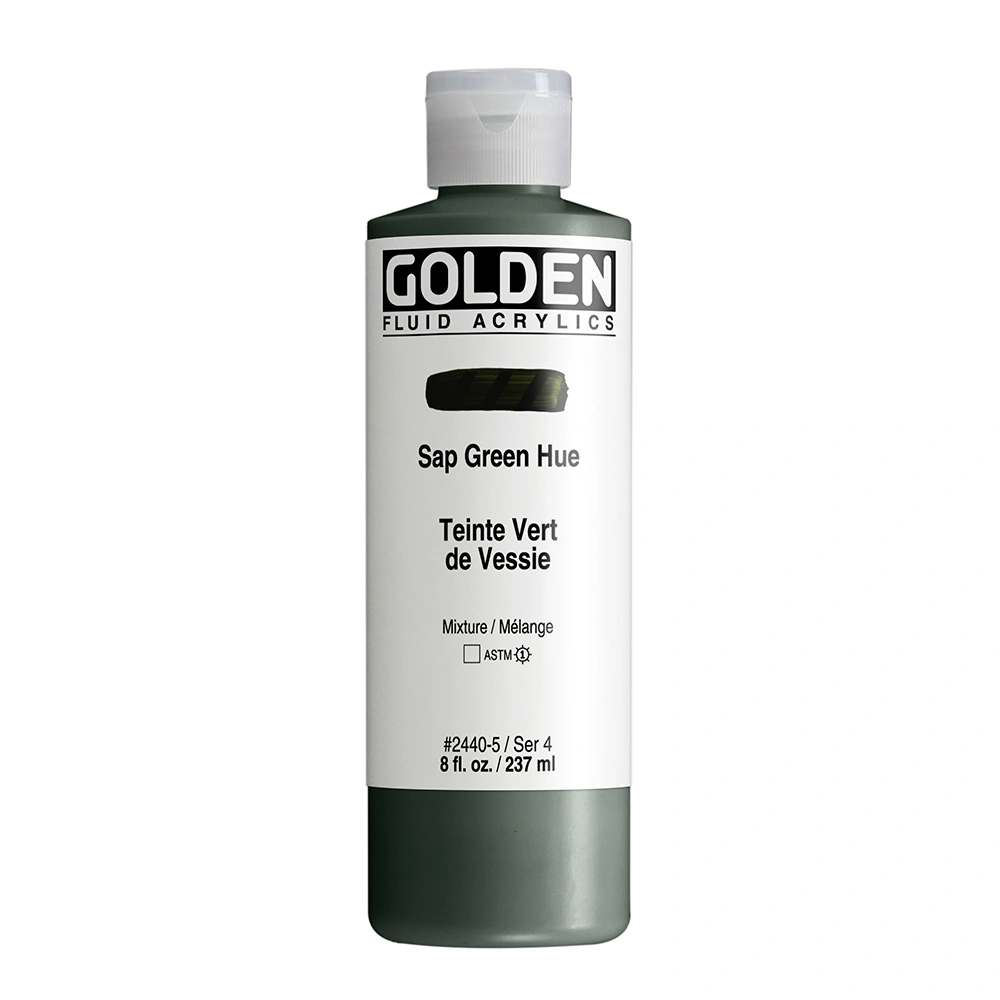 Fluid Acrylic Color - Sap Green Hue - 8 oz cylinder - 08-oz