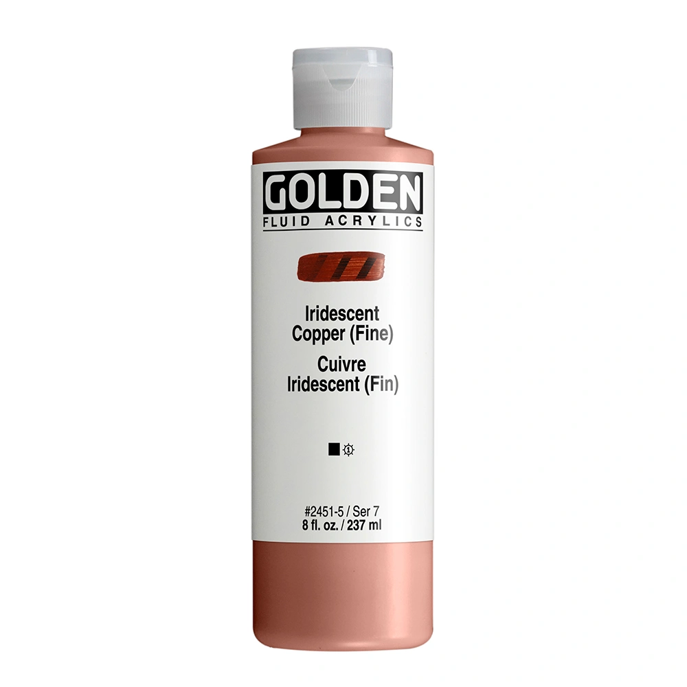 Fluid Acrylic Color - Iridescent Copper (Fine) - 8 oz cylinder - 08-oz