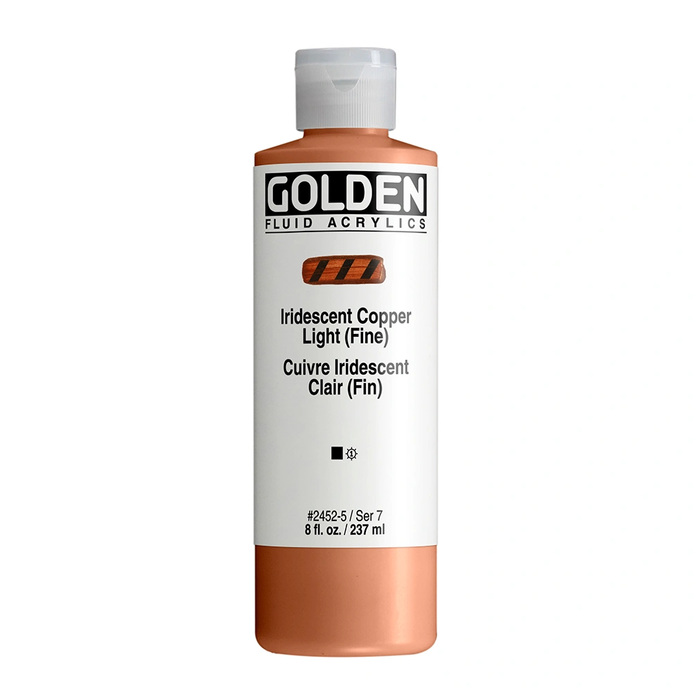 Fluid Acrylic Color - Iridescent Copper Light (Fine) - 8 oz cylinder - 08-oz