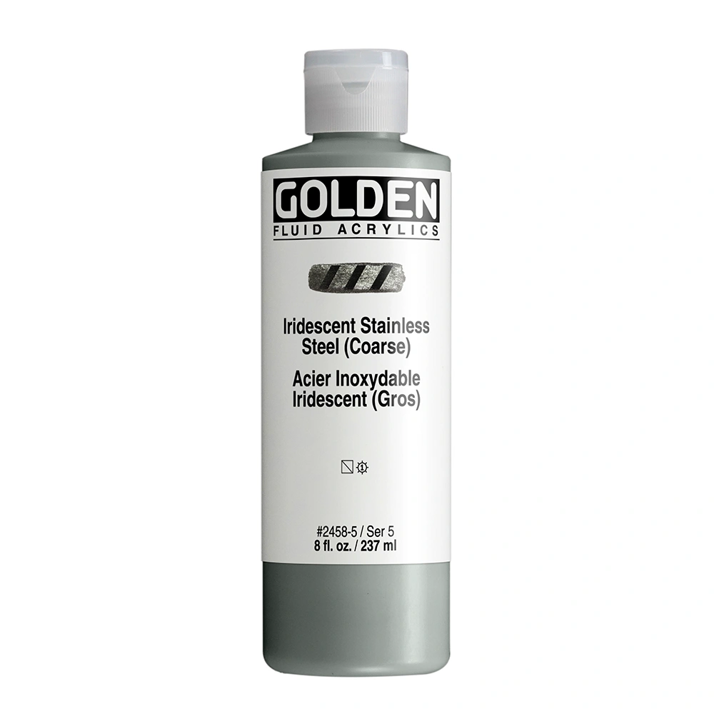 Fluid Acrylic Color - Iridescent Stainless Steel (Coarse) - 8 oz cylinder - 08-oz