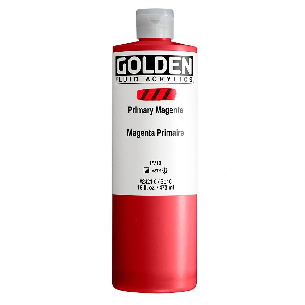 Fluid Acrylic Color - Primary Magenta - 16 oz cylinder - 16-oz