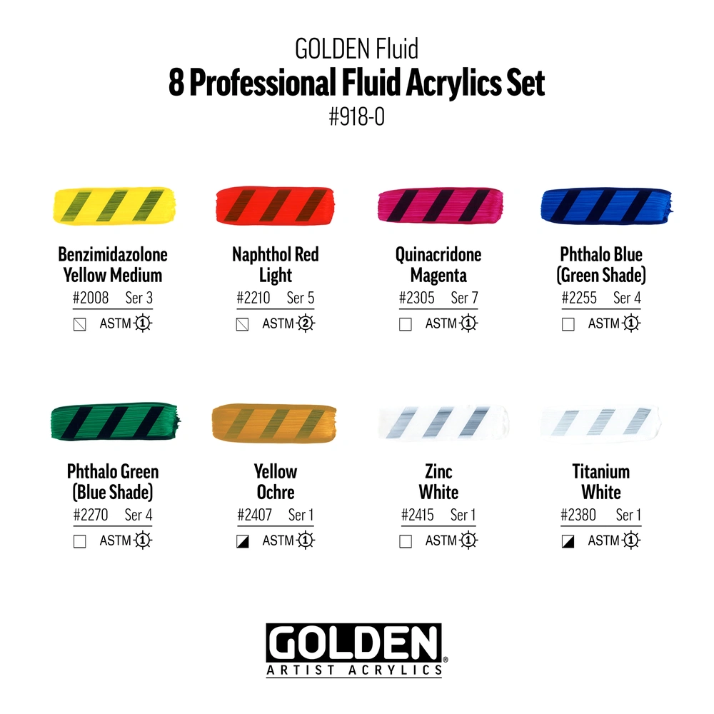 Select Professional Fluid Acrylic 8 Set - Set - default