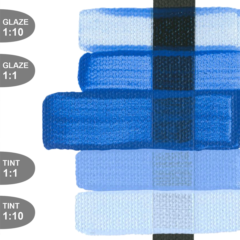 Fluid Acrylic Color - Cerulean Blue, Chromium - tint-glaze