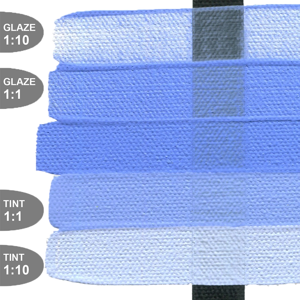 Fluid Acrylic Color Light Ultramarine Blue - tint-glaze