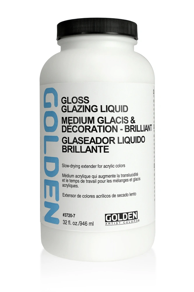 Gloss Glazing Liquid/Satin Glazing Liquid - 32 oz Silgan Wide Mouth Round - 32-oz