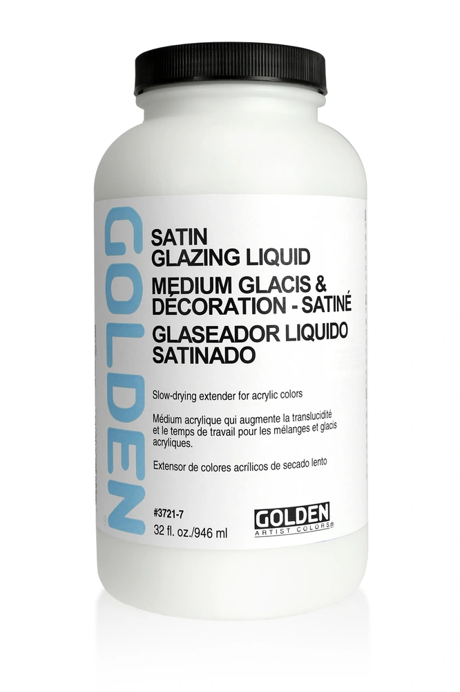 Gloss Glazing Liquid/Satin Glazing Liquid - 32 oz Silgan Wide Mouth Round - 32-oz