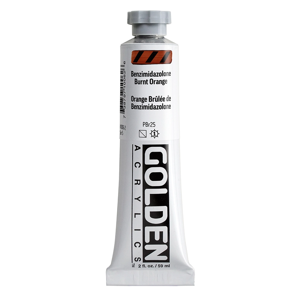Heavy Body Acrylic Color - Benzimidazolone Burnt Orange - 2 oz tube - 02-oz