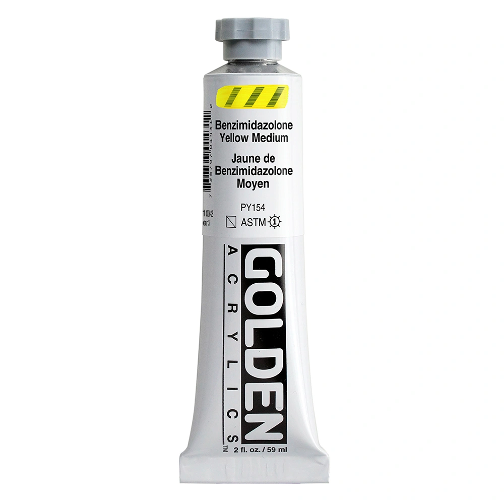 Heavy Body Acrylic Color - Benzimidazolone Yellow Medium - 2 oz tube - 02-oz